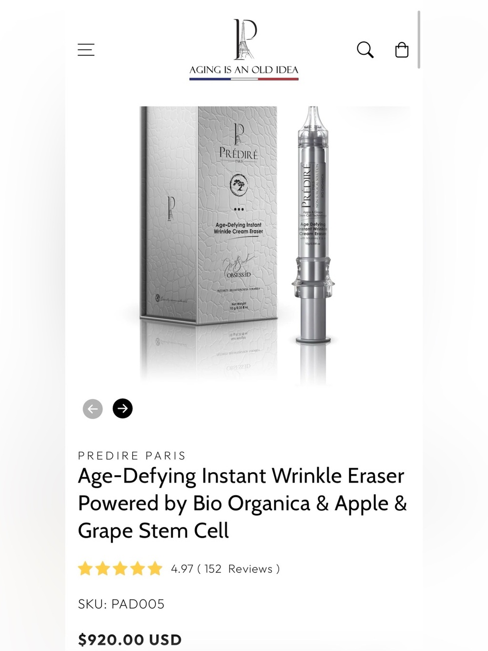 🍎🍇Age-Defying Instant Wrinkle Eraser-MSRP $920🍇🍎